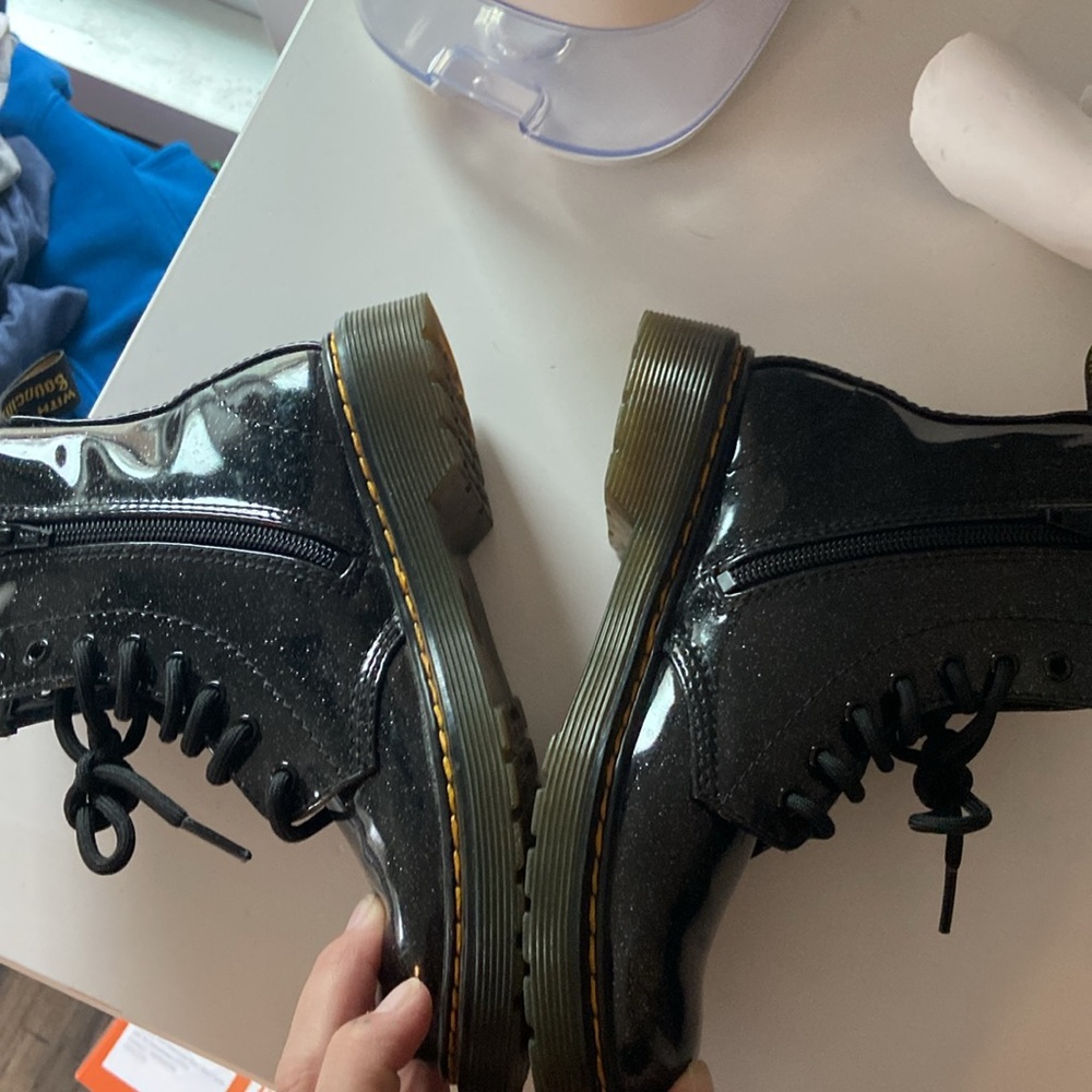 Kids black glitter Dr. Martens - Picture 3 of 6